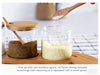 Glass Seasoning Jar Spice Container with bamboo spoon, perfect for organizing your spices without flavor mixing.