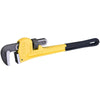 Heavy-Duty 55mm Steel Adjustable Pipe Wrench with a yellow handle and steel jaws for plumbing tasks.