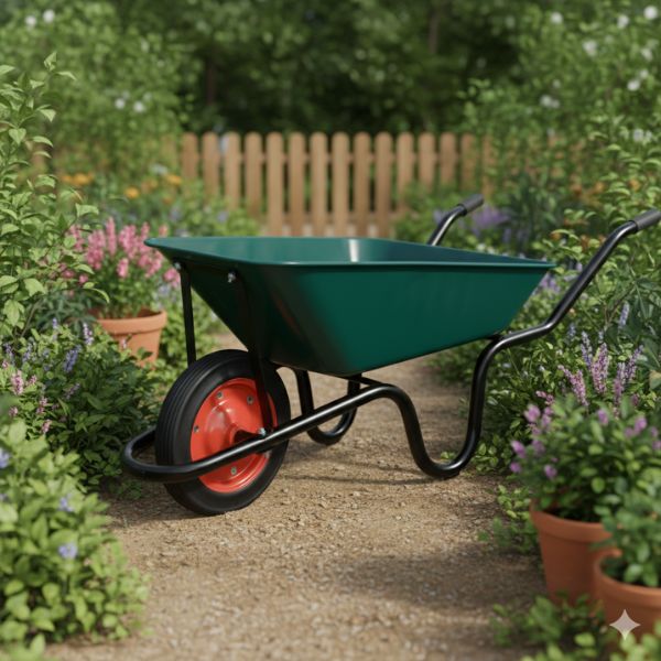 Heavy-Duty Garden Wheelbarrow with Pneumatic Wheel