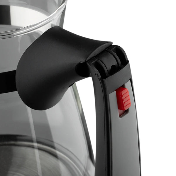 Close-up of the foldable handle of the Electric Turkish Coffee Maker with Glass Pot.