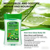 Aloe Vera Anti-Aging Body Massage Oil with moisturizing ingredients to repair and nourish skin, in green packaging.