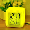 Color Change Digital Alarm Clock with LED display showing time and temperature in a vibrant yellow design.