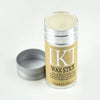 Non-Greasy Smooth Hair Wax Stick in a silver and brown container, ideal for styling and taming flyaways.