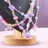 Colorful beaded necklaces displayed on a stand, part of the 3-in-1 DIY Beaded Jewelry Making Set.