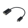 Micro USB to USB OTG Converter Adapter connecting micro-port devices to USB peripherals.