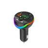 Bluetooth Car MP3 Player FM Transmitter with USB ports and LED display for hands-free calls and music streaming.