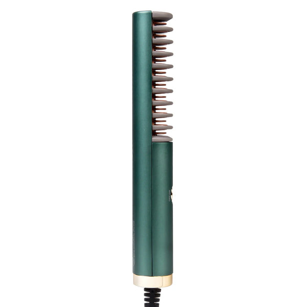 Electric Hot Comb Strong Wind Dry Hair Brush side view showing heated comb teeth design.