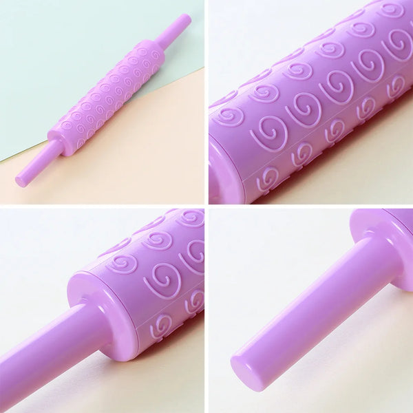 Embossing Colourful Baking Dough Rolling Pin