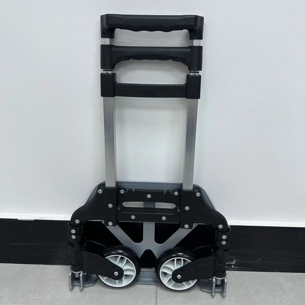 Lightweight Household Suitcase Cart with a compact design, featuring a sturdy aluminium frame and easy-to-roll wheels.