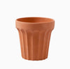 Wide Edge Striped Garden Style Magnesia Plant Pot
