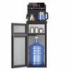 Tea Bar Hot & Cold Automatic Kitchen Beverage Machine showcasing hot and cold water options with water bottle and storage.