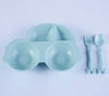 Car-Shaped Kids Bowl with Spoon and Fork Set