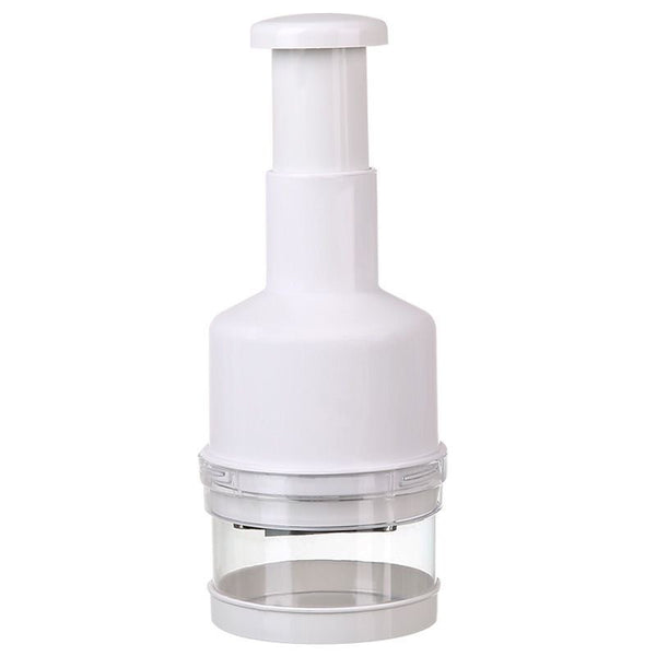Stainless Steel Manual Food Chopper Handheld Vegetable Onion Press for easy ingredient preparation.