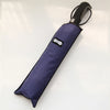 3-Fold Minimalist Automatic Umbrella in navy blue carrying case, compact and portable design.