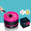 Electric Makeup Brush Cleaner Machine with water swirling while cleaning a makeup brush.