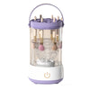 Automatic High-Speed Makeup Brush Cleaner and Dryer with brushes in a cleaning chamber.