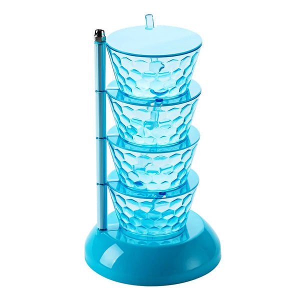 Rotating Condiment Rack with Stackable Spice Bowls