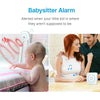 Infrared Motion Sensor detects movement with alarm when children are in unsafe areas.