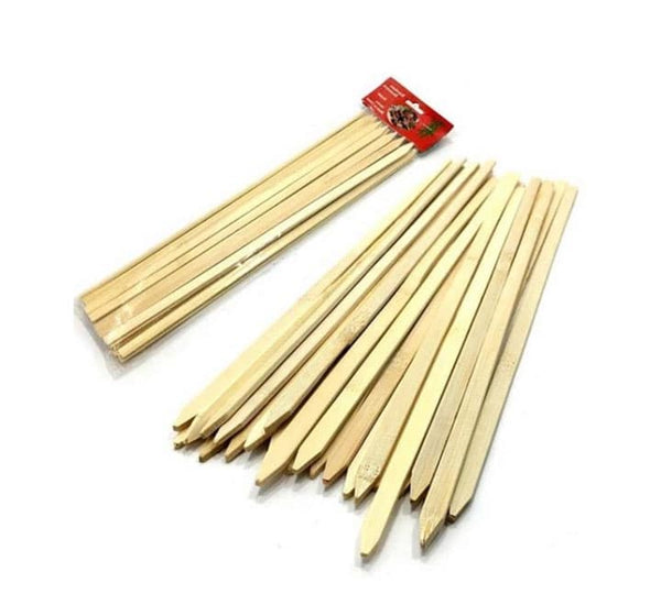 30 Piece Bamboo Flattened BBQ Skewers