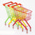Kids Mini Shopping Cart Toy in vibrant colors: green, yellow, and red, perfect for imaginative play.