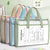 Large Capacity PVC Waterproof Seven Compartment Storage Bag in pastel colors for organizing essentials.
