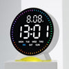 Large Digital Wall Clock with Temperature Display and Alarm