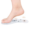 Foot resting on Magnetic Therapy Breathable Massage Insoles showing breathable and therapeutic design.