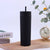Matte Skinny Portable Tumbler With Lid & Straw Reusable Travel Rubber Mug