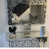 Maze Rectangle Console Table & Mirror Set displayed with stylish decor elements.