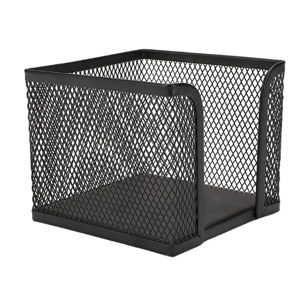 Metal Mesh Desk Organiser with Memo Holder for keeping office supplies neatly stored.