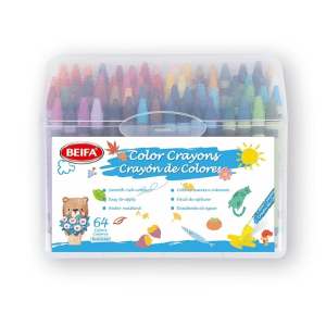 Mini Round Crayon Set 64 Colours, 0.8 x 9cm