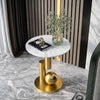Perfect Dealz Modern Golden & Marble Side Table