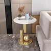 Perfect Dealz Modern Golden & Marble Side Table