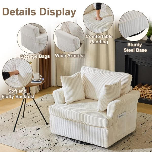 Perfect Dealz Modern Upholstered Barrel Chairs