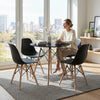 Modern Round Glass Dining Table and Chair Set