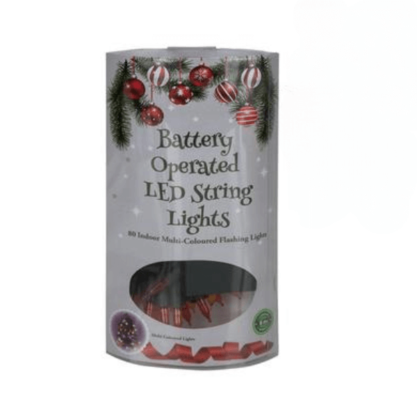 Multi Colour LED Christmas String Lights – 80 LEDs, 8m