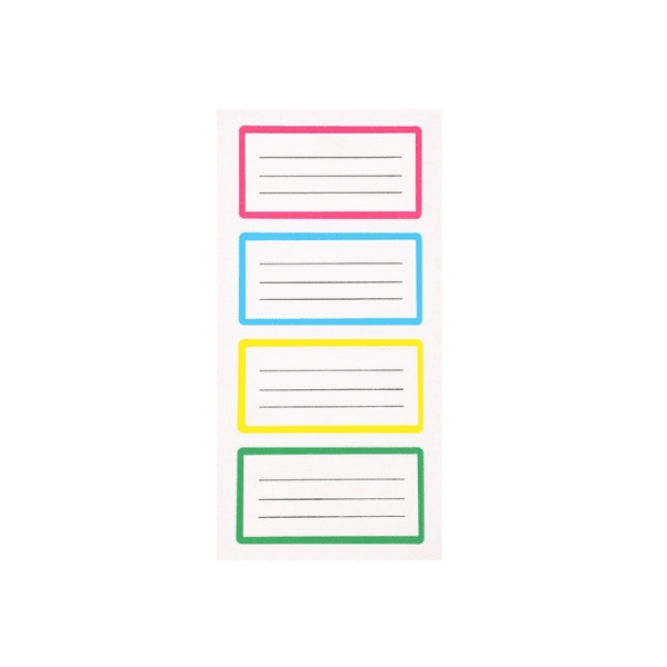 Perfect Dealz Multi-Colour Paper Labels – 4 Sheets per Pack