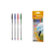 6 Multi-Colour Retractable Ballpoint Pens in packaging with pens in various colors, showcasing precision and smooth writing.
