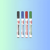 Multi-Coloured Whiteboard Marker Set - 4 Pack Dry-Erase Markers displayed in vibrant colors against a gradient background.