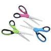Multi-Purpose 6-Inch Stainless Steel Scissors in pink, green, and blue ideal for various cutting tasks