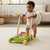Natural Educational Toddler Push Cart Toy with colorful blocks, supporting toddlers' first steps and balance.