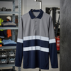 Two-Tone Long Sleeve Reflective Safety Polo Shirt