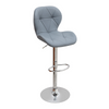 White Shell Bar Stool with Gas Lift and Chrome Base