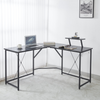 SD-23 L-Shaped Computer Gaming Desk with black surface and corner fit, perfect for work and gaming.