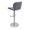 White Shell Bar Stool with Gas Lift and Chrome Base