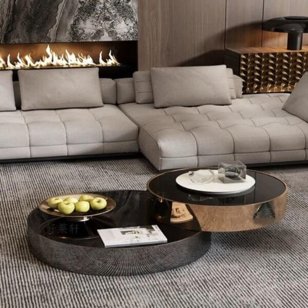 Perfect Dealz Polished Swivel Adjusting Coffee Table