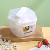 Portable Double-Layer Meal Box with Utensils in clear design for easy meal organization and reheating.