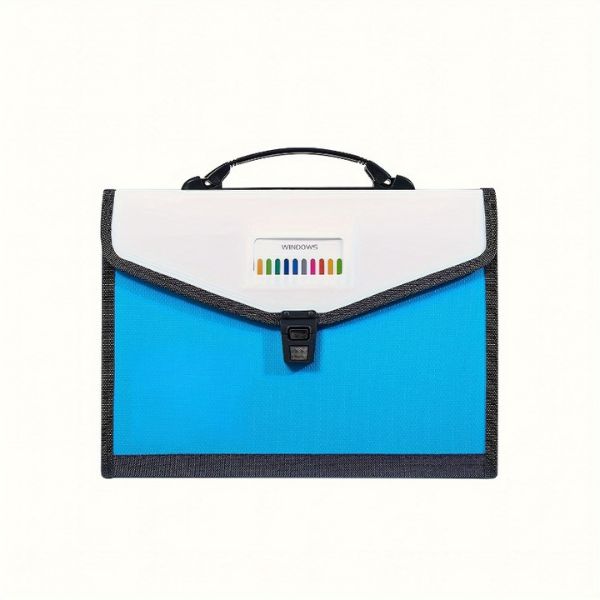 Portable Legal-Size Expanding Document Folder with Handle
