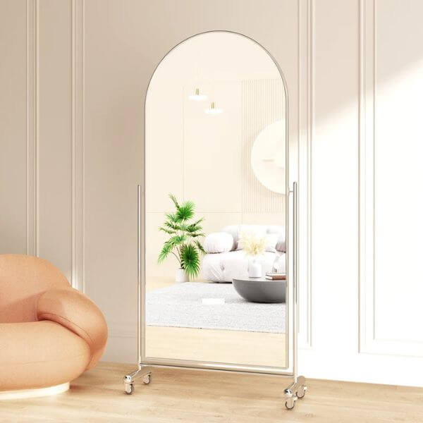 Perfect Dealz Portable Full Body Mirror with Wheels