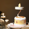 Portable LED Cake Desk Lamp featuring a playful birthday design with soft yellow glow.